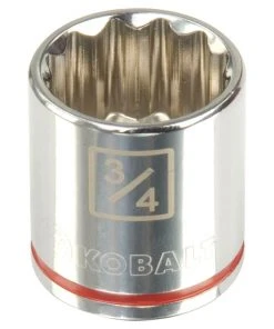 Kobalt Sockets & Socket Sets Standard (SAE) 3/8-in Drive 12-point 3/4-in Shallow Socket