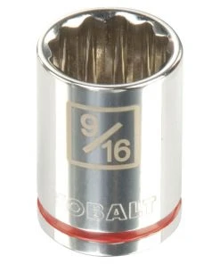 Kobalt Sockets & Socket Sets Standard (SAE) 3/8-in Drive 12-point 9/16-in Shallow Socket