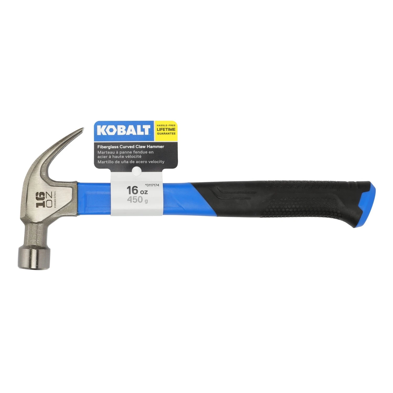 Kobalt Hammers 16-oz Smoothed Face Steel Head Fiberglass Claw Hammer 9 Kobalt Hammers 16-oz Smoothed Face Steel Head Fiberglass Claw Hammer - Image 7