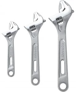 Kobalt Adjustable Wrenches 3-Piece Chrome Vanadium Steel Adjustable Wrench Set
