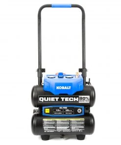 Kobalt Air Compressors Quiet Tech 4.3-Gallon Single Stage Portable Electric Twin Stack Air Compressor -Kobalt Outlet Store 07752313
