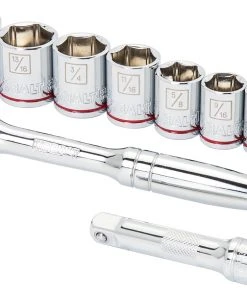 Kobalt Mechanics Tool Sets 11-Piece Standard (SAE) Polished Chrome Mechanics Tool Set (3/8-in)