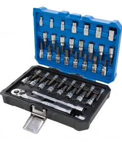 Kobalt Driver Sockets & Sets 42-Piece 3/8-in Drive Set Hex; Torx; Phillips; Flathead Bit Standard (SAE) and Metric Combination Driver Socket Set