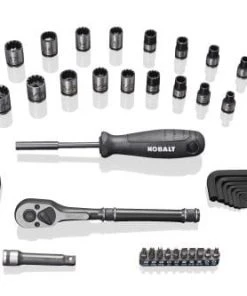 Kobalt Outlet Store 17 Kobalt Mechanics Tool Sets Universal 67-Piece Standard (SAE) and Metric Combination Matte Mechanics Tool Set (3/8-in)