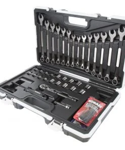 Kobalt Mechanics Tool Sets Universal 67-Piece Standard (SAE) and Metric Combination Matte Mechanics Tool Set (3/8-in) -Kobalt Outlet Store 08227543