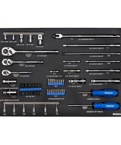 Kobalt Mechanics Tool Sets 300-Piece Standard (SAE) and Metric Combination Polished Chrome Mechanics Tool Set (1/4-in; 3/8-in) -Kobalt Outlet Store 08236283