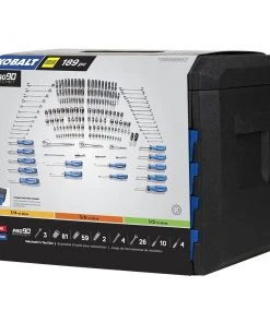 Kobalt Mechanics Tool Sets 189-Piece Standard (SAE) and Metric Combination Polished Chrome Mechanics Tool Set (1/4-in; 3/8-in) 14 Kobalt Mechanics Tool Sets 189-Piece Standard (SAE) and Metric Combination Polished Chrome Mechanics Tool Set (1/4-in; 3/8-in) -Kobalt Outlet Store 08512884