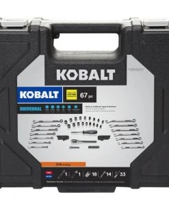 Kobalt Mechanics Tool Sets Universal 67-Piece Standard (SAE) and Metric Combination Matte Mechanics Tool Set (3/8-in) -Kobalt Outlet Store 08525169
