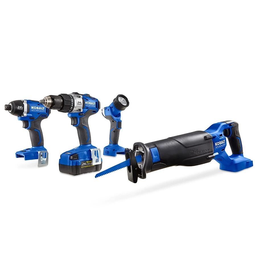 Kobalt Power Tool Combo Kits 4-Tool 24-Volt Max Brushless Power Tool Combo Kit with Soft Case (1-Battery Included and Charger Included) 5 Kobalt Power Tool Combo Kits 4-Tool 24-Volt Max Brushless Power Tool Combo Kit with Soft Case (1-Battery Included and Charger Included) - Image 3