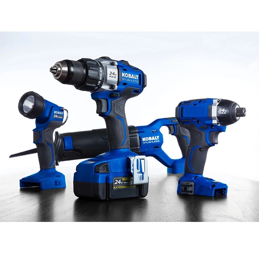 Kobalt Power Tool Combo Kits 4-Tool 24-Volt Max Brushless Power Tool Combo Kit with Soft Case (1-Battery Included and Charger Included) 4 Kobalt Power Tool Combo Kits 4-Tool 24-Volt Max Brushless Power Tool Combo Kit with Soft Case (1-Battery Included and Charger Included) - Image 2
