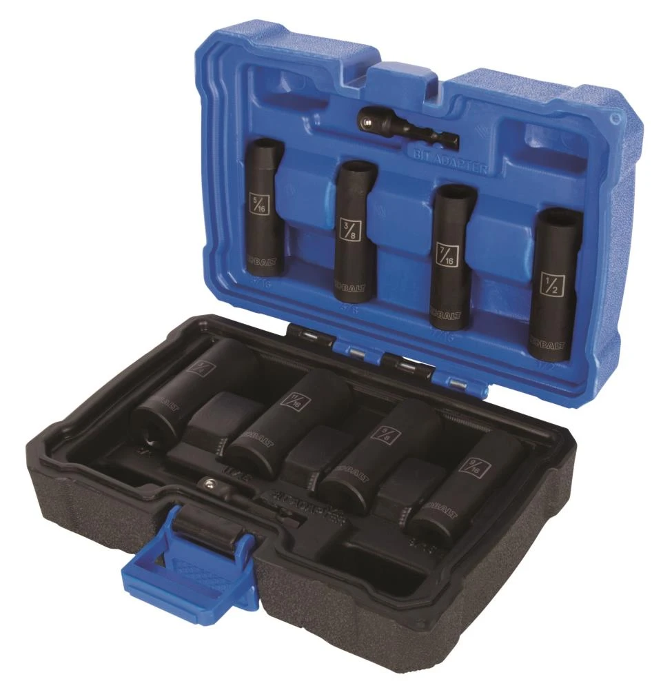 Kobalt Impact Sockets & Impact Socket Sets 10-Piece Standard (SAE) 3/8-in Drive Set 6-Point Impact Socket Set 4 Kobalt Impact Sockets & Impact Socket Sets 10-Piece Standard (SAE) 3/8-in Drive Set 6-Point Impact Socket Set - Image 2