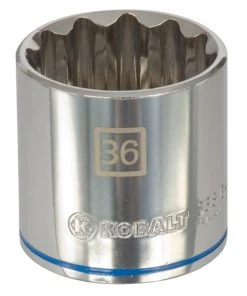 Kobalt Sockets & Socket Sets Metric 1/2-in Drive 12-point 36-mm Shallow Socket