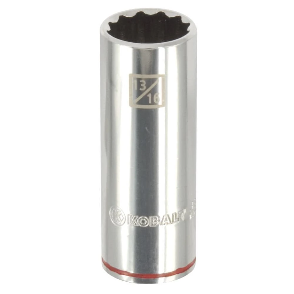 Kobalt Sockets & Socket Sets Standard (SAE) 1/2-in Drive 12-point 13/16-in Deep Socket 3 Kobalt Sockets & Socket Sets Standard (SAE) 1/2-in Drive 12-point 13/16-in Deep Socket