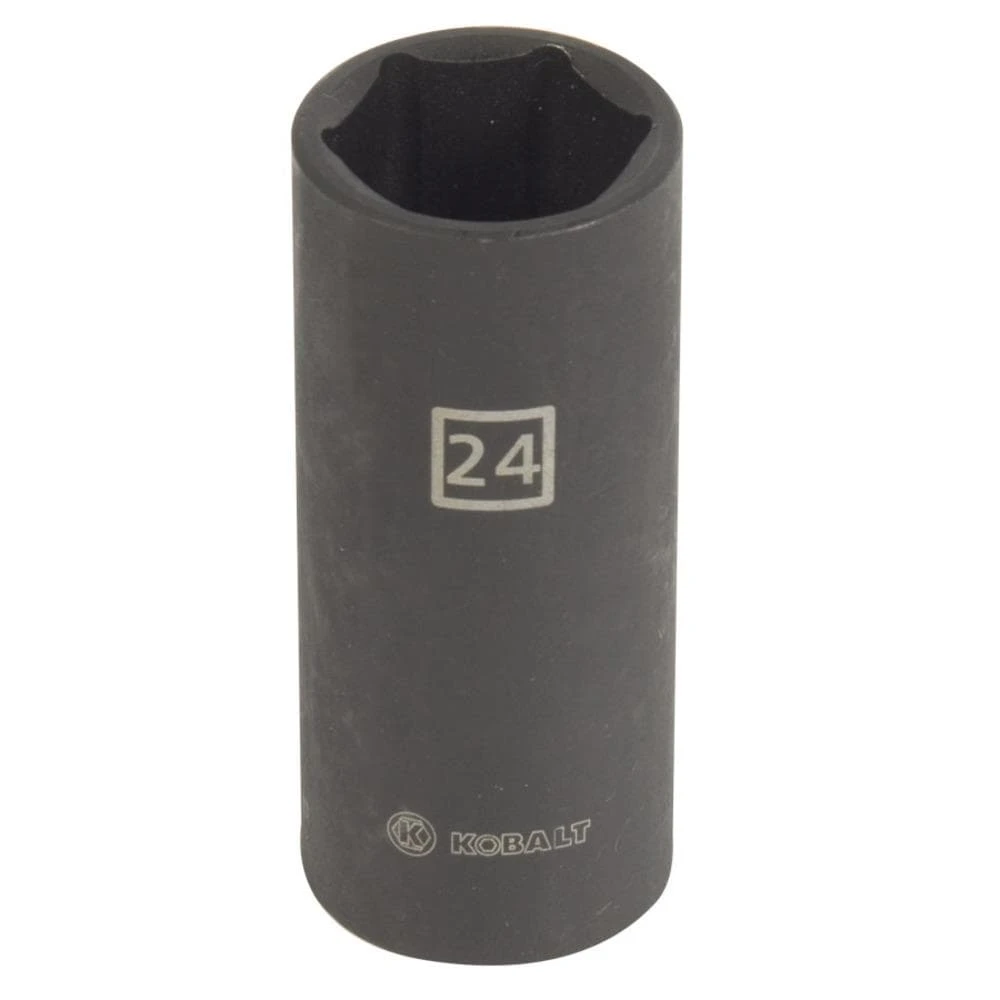 Kobalt Impact Sockets & Impact Socket Sets Metric 1/2-in Drive 24mm 6-Point Impact Socket 3 Kobalt Impact Sockets & Impact Socket Sets Metric 1/2-in Drive 24mm 6-Point Impact Socket