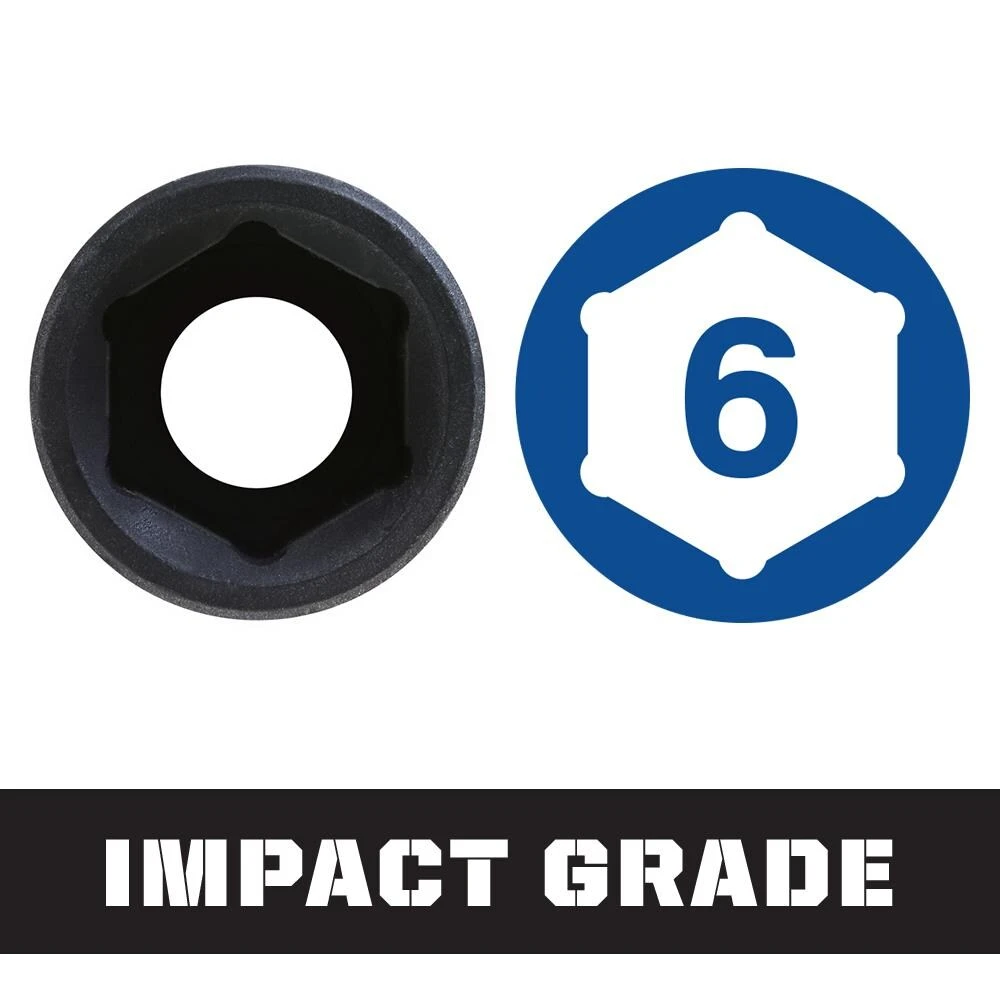 Kobalt Impact Sockets & Impact Socket Sets 10-Piece Standard (SAE) 3/8-in Drive Set 6-Point Impact Socket Set 7 Kobalt Impact Sockets & Impact Socket Sets 10-Piece Standard (SAE) 3/8-in Drive Set 6-Point Impact Socket Set - Image 5