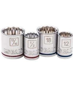 Kobalt Mechanics Tool Sets 24-Piece Standard (SAE) and Metric Combination Polished Chrome Mechanics Tool Set (3/8-in) -Kobalt Outlet Store 10340566