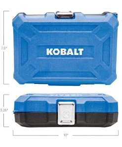 Kobalt Mechanics Tool Sets 64-Piece Standard (SAE) and Metric Combination Polished Chrome Mechanics Tool Set (1/4-in; 3/8-in; 1/2-in;) -Kobalt Outlet Store 10409011