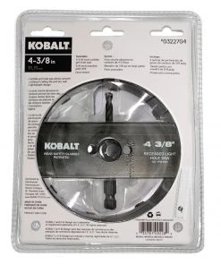 Kobalt Hole Saws & Kits 4-3/8-in Carbide-Grit Arbored Recessed Lighting Hole Saw -Kobalt Outlet Store 10507469
