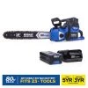 Kobalt Cordless Electric Chainsaws 80-Volt Max 18-in Brushless Cordless Electric Chainsaw 5 Ah (Battery & Charger Included) 1 Kobalt Cordless Electric Chainsaws 80-Volt Max 18-in Brushless Cordless Electric Chainsaw 5 Ah (Battery & Charger Included) -Kobalt Outlet Store 11240914