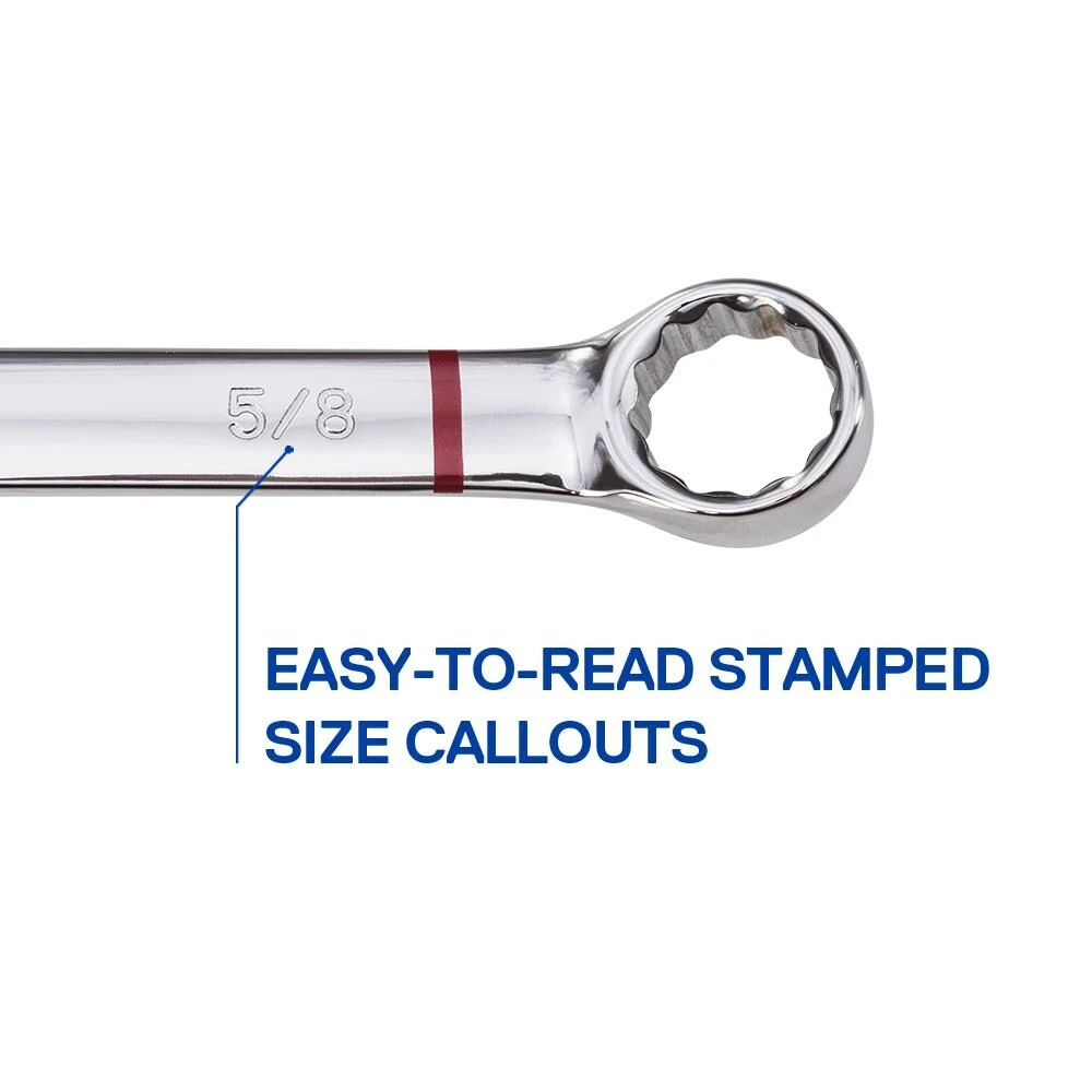 Kobalt Combination Wrenches & Sets 11-Piece Set 12-point Standard (SAE) Standard Combination Wrench Set 8 Kobalt Combination Wrenches & Sets 11-Piece Set 12-point Standard (SAE) Standard Combination Wrench Set - Image 6