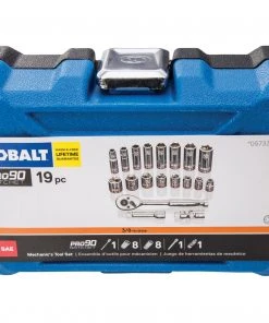 Kobalt Mechanics Tool Sets 19-Piece Metric Polished Chrome Mechanics Tool Set (3/8-in) -Kobalt Outlet Store 11264438 scaled