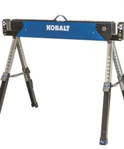Kobalt Saw Horses 42-in W x 32-in H Adjustable Steel Saw Horse (1100-lb Capacity)