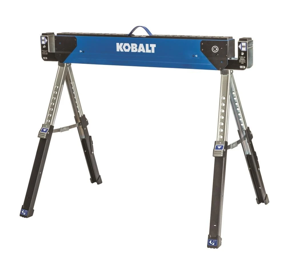 Kobalt Saw Horses 42-in W x 32-in H Adjustable Steel Saw Horse (1100-lb Capacity) 3 Kobalt Saw Horses 42-in W x 32-in H Adjustable Steel Saw Horse (1100-lb Capacity)