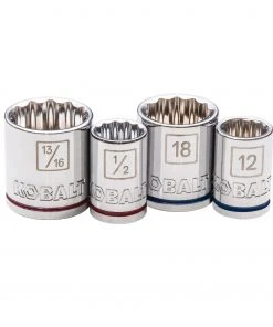 Kobalt Mechanics Tool Sets 40-Piece Standard (SAE) and Metric Combination Polished Chrome Mechanics Tool Set (3/8-in) -Kobalt Outlet Store 12257517