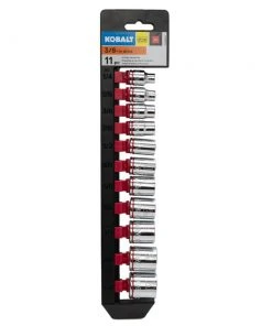Kobalt Sockets & Socket Sets 11-Piece Standard (SAE) 3/8-in Drive 6-point Set Shallow Socket Set -Kobalt Outlet Store 15102572