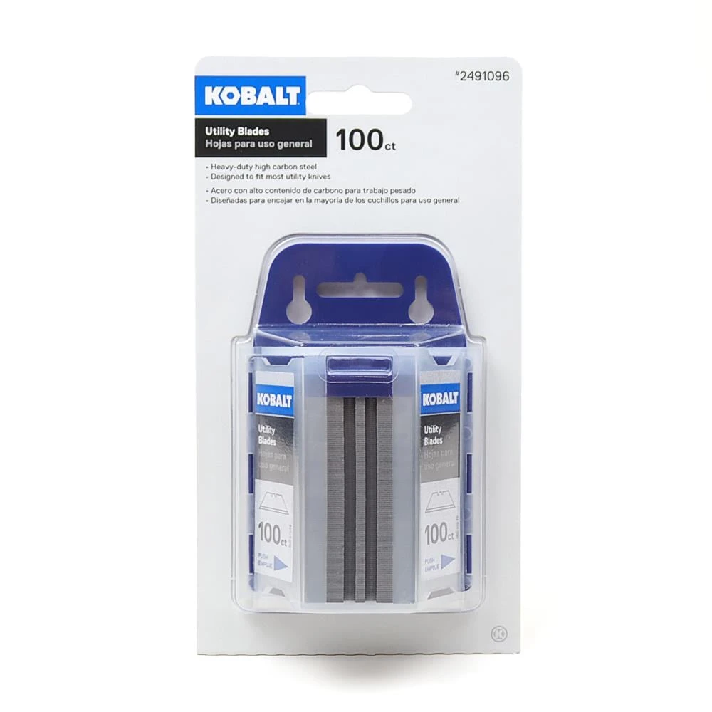 Kobalt Replacement Utility Blades Carbon Steel Utility Razor Blade(100-Pack) 3 Kobalt Replacement Utility Blades Carbon Steel Utility Razor Blade(100-Pack)