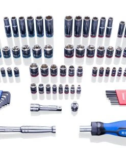 Kobalt Mechanics Tool Sets 118-Piece Standard (SAE) and Metric Combination Polished Chrome Mechanics Tool Set (3/8-in;) -Kobalt Outlet Store 16006939 scaled