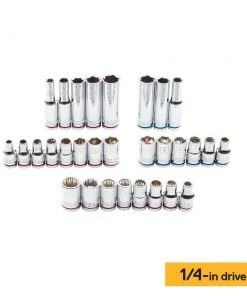 Kobalt Mechanics Tool Sets 118-Piece Standard (SAE) and Metric Combination Polished Chrome Mechanics Tool Set (3/8-in;) -Kobalt Outlet Store 16006940