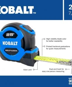 Kobalt Tape measures 25-ft Auto Lock Tape Measure 11 Kobalt Tape measures 25-ft Auto Lock Tape Measure -Kobalt Outlet Store 16463822