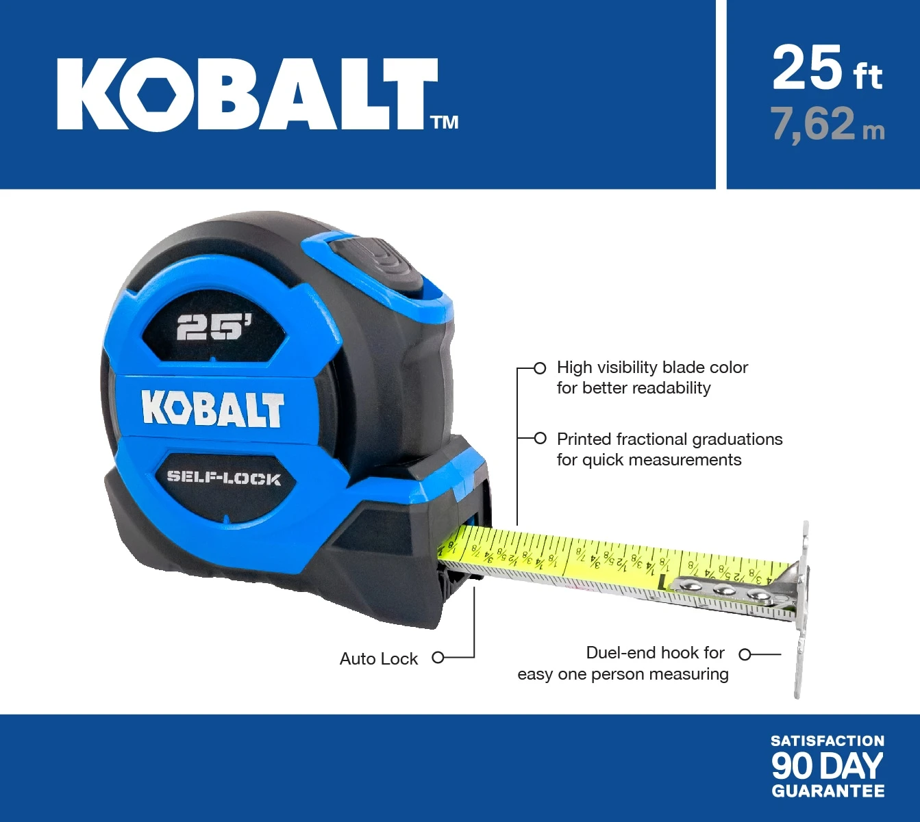 Kobalt Tape measures 25-ft Auto Lock Tape Measure 6 Kobalt Tape measures 25-ft Auto Lock Tape Measure - Image 5