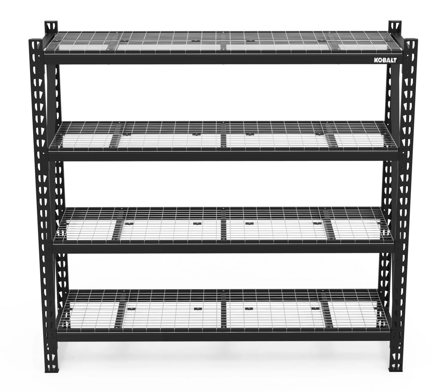 Kobalt Freestanding Shelving Units 77-in W x 24-in D x 72-in H 4-Tier Heavy Duty Steel Utility 3 Kobalt Freestanding Shelving Units 77-in W x 24-in D x 72-in H 4-Tier Heavy Duty Steel Utility - Image 2