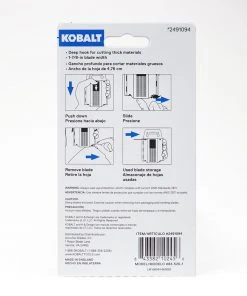 Kobalt Replacement Utility Blades Carbon Steel Hook Utility Razor Blade(75-Pack) -Kobalt Outlet Store 16502543
