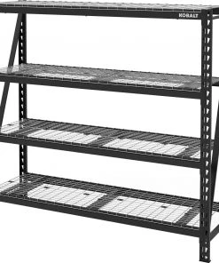 Kobalt Outlet Store 27 Kobalt Freestanding Shelving Units 84-in W x 24-in D x 84-in H 4-Tier Heavy Duty Steel Utility Shelving Unit