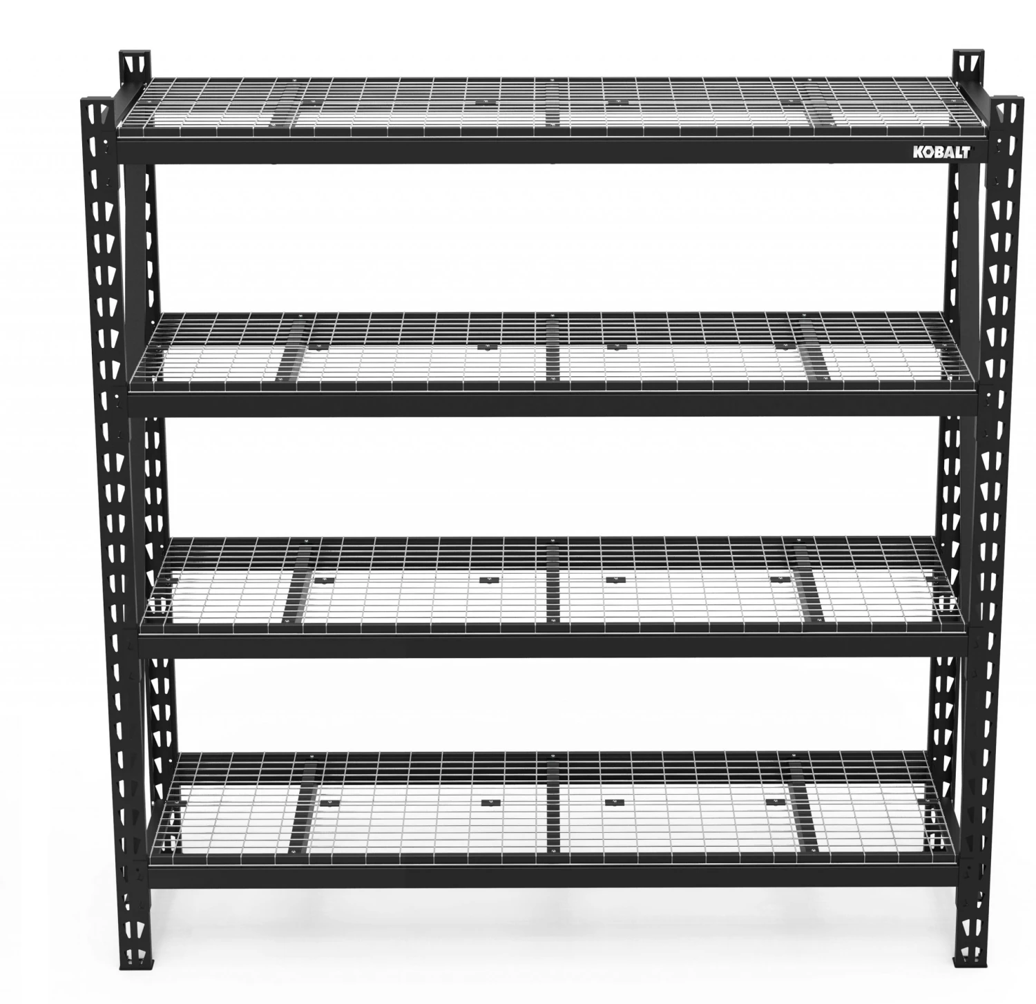 Kobalt Freestanding Shelving Units 84-in W x 24-in D x 84-in H 4-Tier Heavy Duty Steel Utility Shelving Unit 4 Kobalt Freestanding Shelving Units 84-in W x 24-in D x 84-in H 4-Tier Heavy Duty Steel Utility Shelving Unit - Image 2