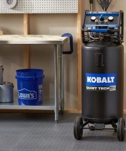 Kobalt Air Compressors Quiet Tech 26-Gallon Single Stage Portable Corded Electric Vertical Air Compressor -Kobalt Outlet Store 16863219