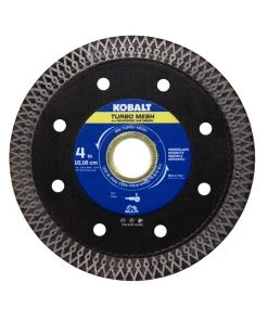 Kobalt Diamond Saw Blades 4-in Turbo Mesh Diamond Tile Saw Blade