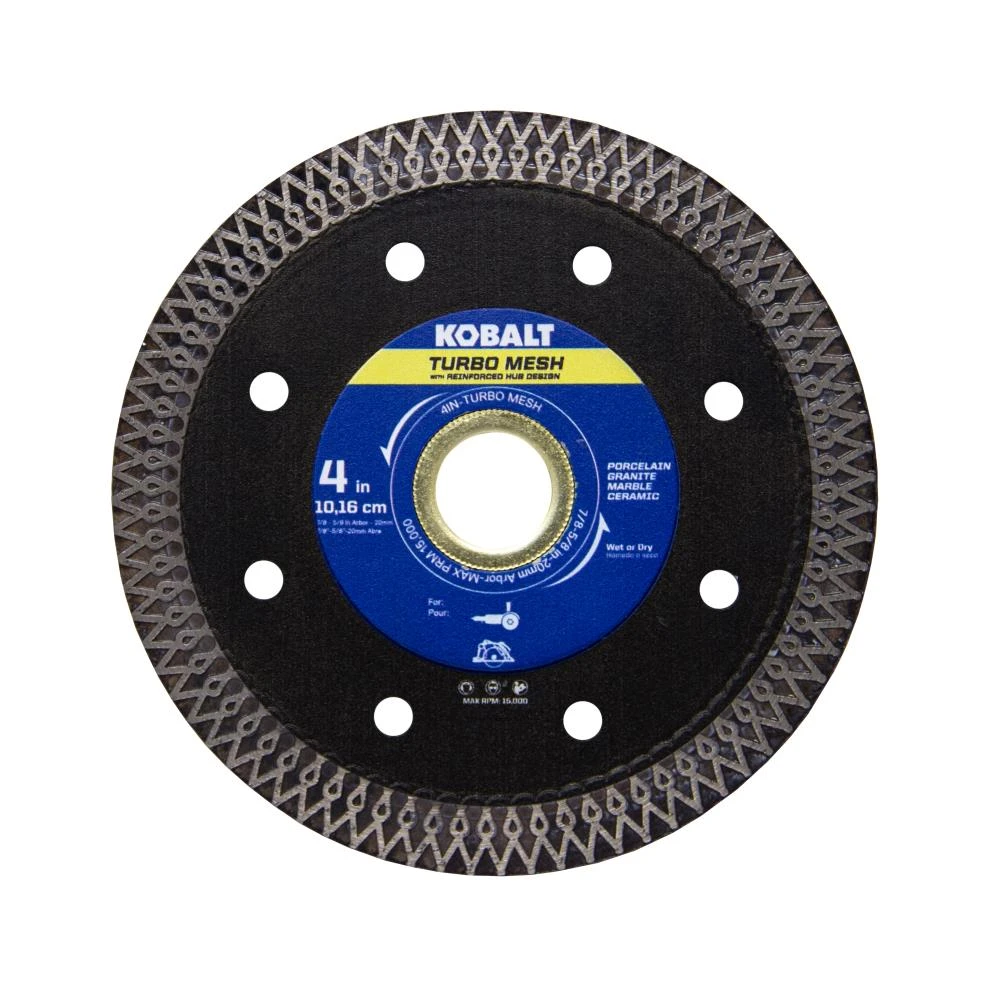 Kobalt Diamond Saw Blades 4-in Turbo Mesh Diamond Tile Saw Blade 3 Kobalt Diamond Saw Blades 4-in Turbo Mesh Diamond Tile Saw Blade