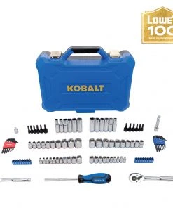 Kobalt Outlet Store 22 Kobalt Mechanics Tool Sets Centennial 100-Piece Standard (SAE) and Metric Combination Polished Chrome Mechanics Tool Set (1/4-in; 3/8-in)