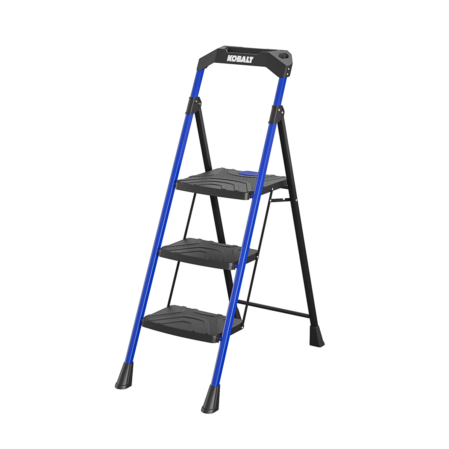 Kobalt Step Stools 3-Step 300-lb Capacity Black Steel Foldable Step Stool 6 Kobalt Step Stools 3-Step 300-lb Capacity Black Steel Foldable Step Stool - Image 5