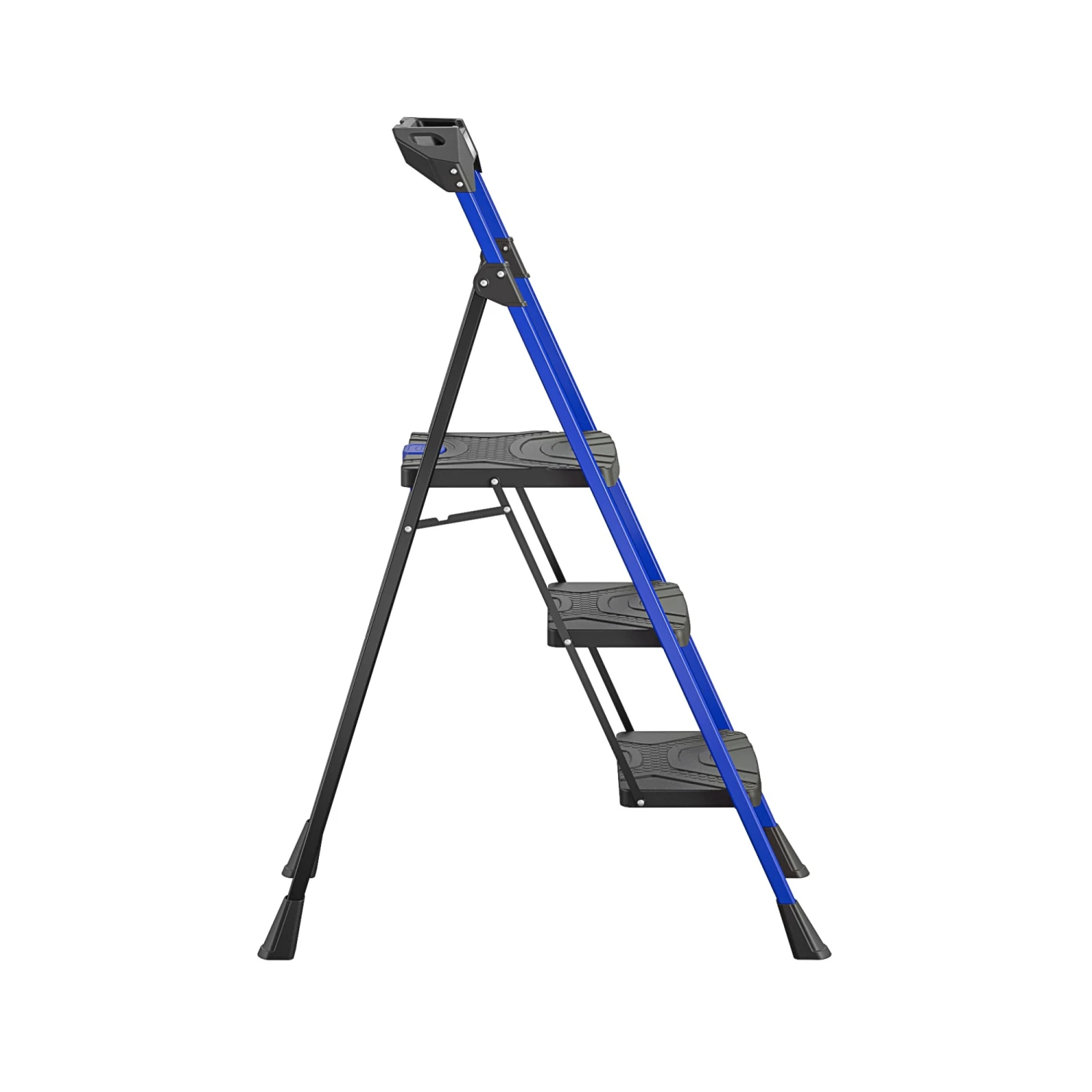 Kobalt Step Stools 3-Step 300-lb Capacity Black Steel Foldable Step Stool 7 Kobalt Step Stools 3-Step 300-lb Capacity Black Steel Foldable Step Stool - Image 6