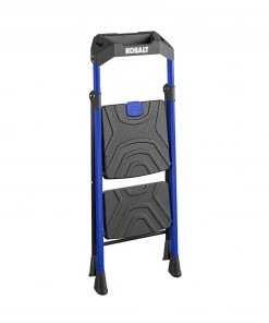 Kobalt Step Stools 2-Step 300-lb Capacity Black Steel Foldable Step Stool 15 Kobalt Step Stools 2-Step 300-lb Capacity Black Steel Foldable Step Stool -Kobalt Outlet Store 17788048