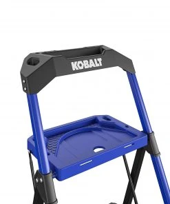 Kobalt Step Stools 3-Step 300-lb Capacity Black Steel Foldable Step Stool 21 Kobalt Step Stools 3-Step 300-lb Capacity Black Steel Foldable Step Stool -Kobalt Outlet Store 17788336