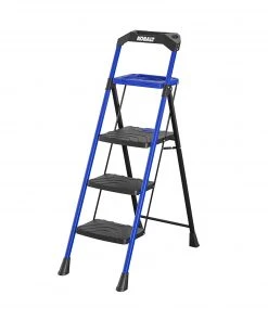 Kobalt Step Stools 3-Step 300-lb Capacity Black Steel Foldable Step Stool 16 Kobalt Step Stools 3-Step 300-lb Capacity Black Steel Foldable Step Stool -Kobalt Outlet Store 17788340