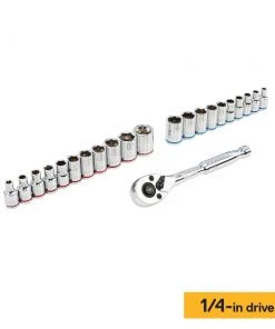 Kobalt Mechanics Tool Sets Centennial 100-Piece Standard (SAE) and Metric Combination Polished Chrome Mechanics Tool Set (1/4-in; 3/8-in) -Kobalt Outlet Store 40333059