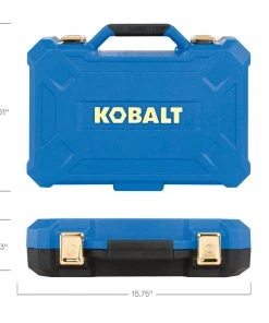 Kobalt Mechanics Tool Sets Centennial 100-Piece Standard (SAE) and Metric Combination Polished Chrome Mechanics Tool Set (1/4-in; 3/8-in) -Kobalt Outlet Store 40333067 scaled