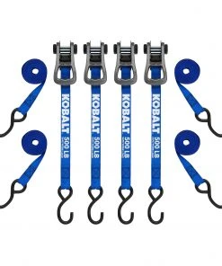 Kobalt Tie Downs 4-Pack x Tie Down Tie Down (500-lb Work Capacity) 8 Kobalt Tie Downs 4-Pack x Tie Down Tie Down (500-lb Work Capacity) -Kobalt Outlet Store 40596332 scaled